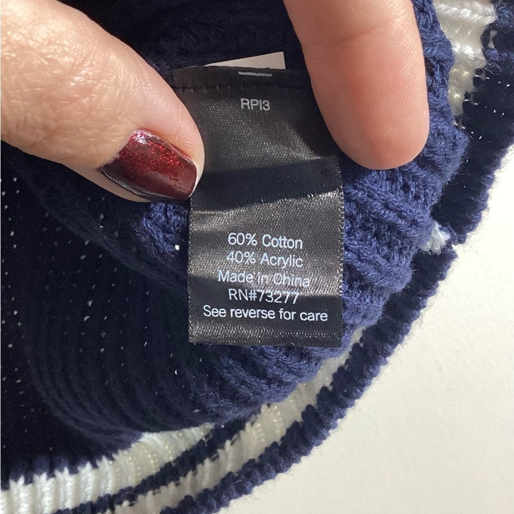 Tennis Prep Chunky Cable Knit Sweater Vest Size 2X Navy Blue Classic Retro Y2K - Picture 12 of 13
